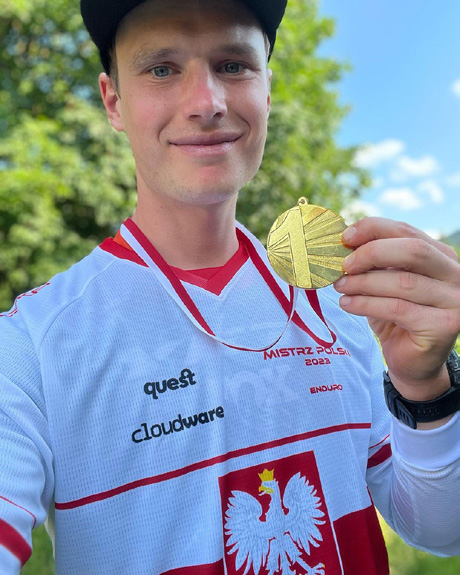 Sławomir Łukasik podczas zawodów Enduro